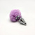 Alive Fluffly Twist Plug M - Металлическая анальная пробка с хвостиком, 6.3х3.2 см (фиолетовая)
